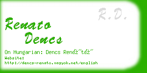 renato dencs business card